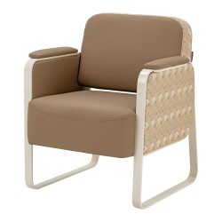 Fotel do poczekalni Megato Gotland jasnobrązowy