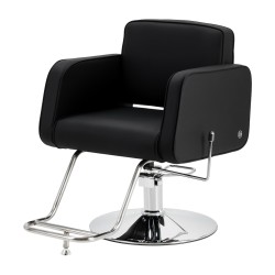 Fotel fryzjerski Megato Kasiopeia czarny | Solidny
