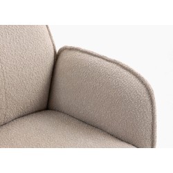 Fotel Hr280K Latte Baranek Złota Podstawa