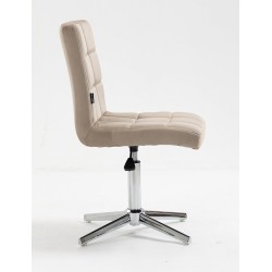 Fotel Hr7009Cross Latte Chromowana Podstawa