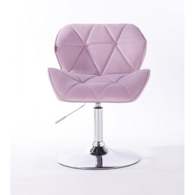 PETYR - Krzesło kosmetyczne wrzosowe welur WYBÓR PODSTAW -Krzesła kosmetyczne- 