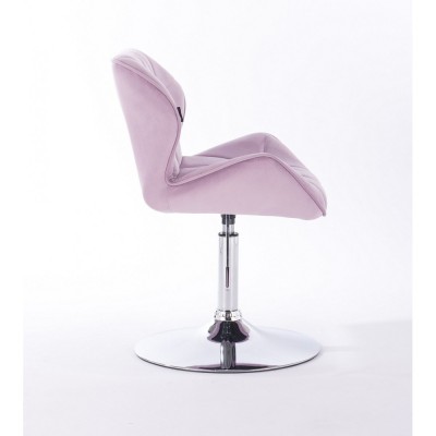 PETYR - Krzesło kosmetyczne wrzosowe welur WYBÓR PODSTAW -Krzesła kosmetyczne- 