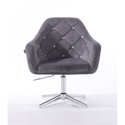 Krzesło kosmetyczne BLERM CRISTAL grafitowe - cross -Krzesła kosmetyczne- 