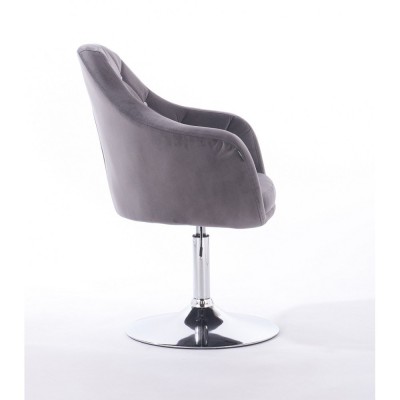 BLERM CRISTAL - Krzesło kosmetyczne z kryształkami grafitowe WYBÓR PODSTAW -Krzesła kosmetyczne- 
