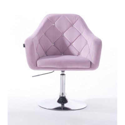 BLERM CRISTAL - Krzesło kosmetyczne wrzosowe z kryształkami WYBÓR PODSTAW -Krzesła kosmetyczne- 