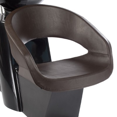 Brown salon shampoo chair basin