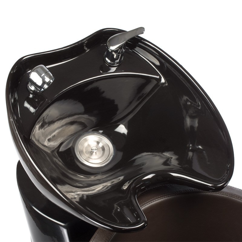 Brown salon shampoo basin chair