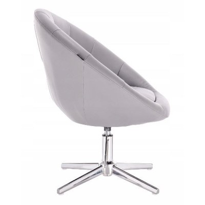 BOL CRISTAL  - Krzesło kosmetyczne szare na krzyżaku -Krzesła kosmetyczne- 