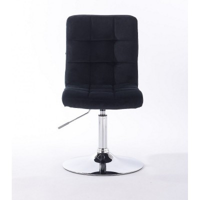 Camelia - Krzesło kosmetyczne czarny welur -Krzesła kosmetyczne- 