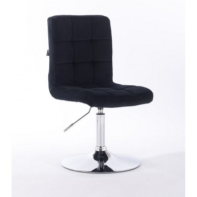 Camelia - Krzesło kosmetyczne czarny welur -Krzesła kosmetyczne- 