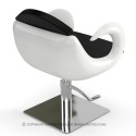 Fotel fryzjerski FIORE czarno-biały