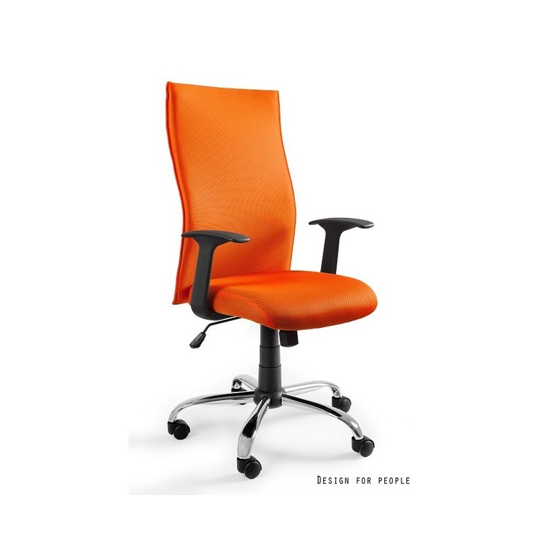 Black on Black - krzesło biurowe - pomarańczowe