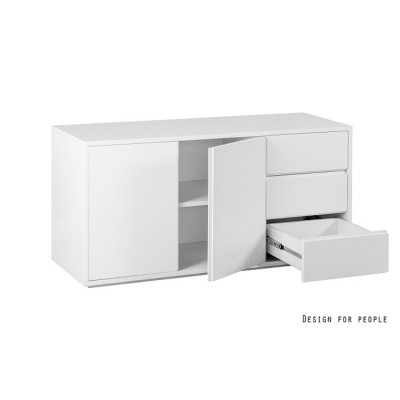 Białe biurko kosmetyczne Tivano lakierowane wysoki połysk -Biurka kosmetyczne- 