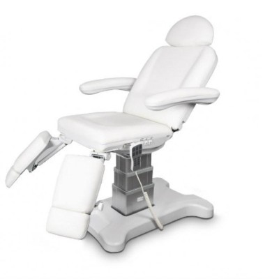 Elektryczny fotel podologiczny biały - UNICO -Fotele do podologii- 