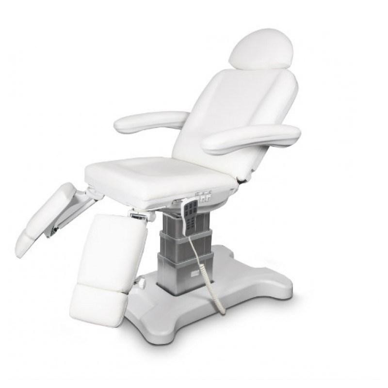 Elektryczny fotel podologiczny biały - UNICO -Fotele do podologii- 