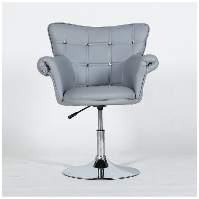 LORA CRISTAL  - Krzesło kosmetyczne szary -Krzesła kosmetyczne- 