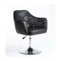 Blink - Krzesło kosmetyczne czarne z kryształkami