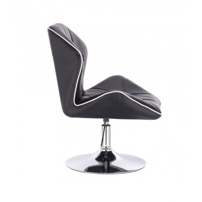 CRONO - Krzesło kosmetyczne czarne ekoskóra WYBÓR PODSTAW -Krzesła kosmetyczne- 
