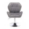 CRONO ZET - Szare krzesło kosmetyczne z oparciem