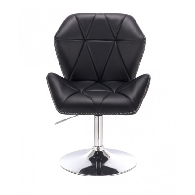 CRONO ZET - Czarne krzesło kosmetyczne z oparciem -Krzesła kosmetyczne- 