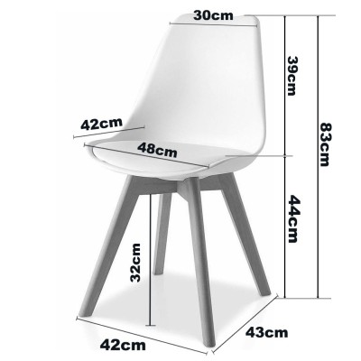 Krzesło MONZA ST WHITE GREY PU -Krzesła- 