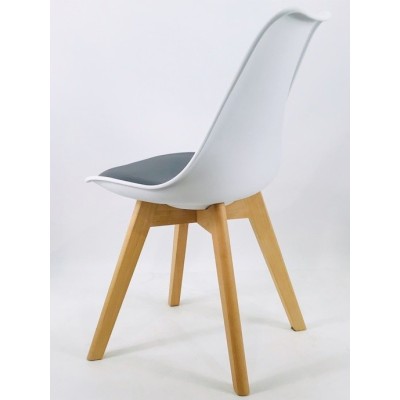 Krzesło MONZA WHITE PRO GREY PU -Krzesła- 
