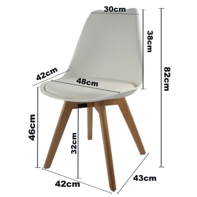Krzesło MONZA PRO WHITE Grey Fabric II -Krzesła- 