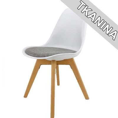 Krzesło MONZA PRO WHITE Grey Fabric II -Krzesła- 