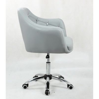Blink - Fotel fryzjerski szary na kółkach -Krzesła kosmetyczne- 