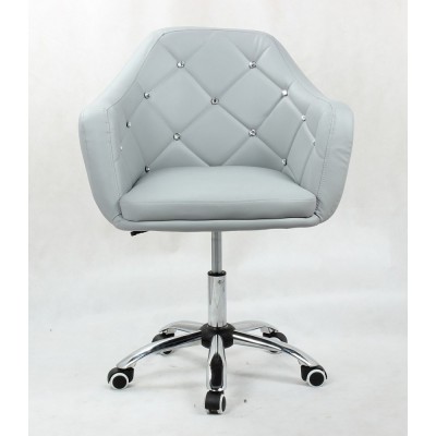 Blink - Fotel fryzjerski szary na kółkach -Krzesła kosmetyczne- 