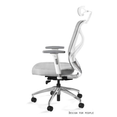 HERO - Fotel biurowy biały tkanina -Fotele biurowe- 