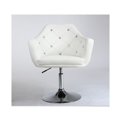 Blink - Fotel fryzjerski biały WYBÓR PODSTAW -Krzesła kosmetyczne- 