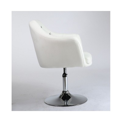 Blink - Fotel fryzjerski biały WYBÓR PODSTAW -Krzesła kosmetyczne- 