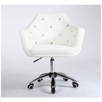Blink - Fotel fryzjerski biały na kółkach -Fotele fryzjerskie- 