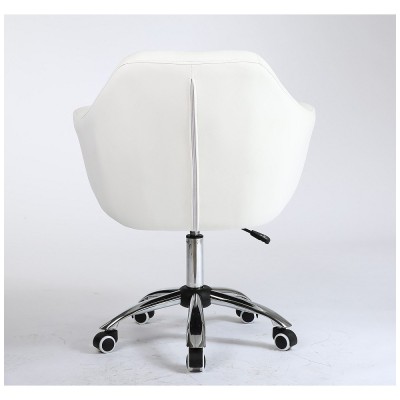 Blink - Fotel fryzjerski biały na kółkach -Fotele fryzjerskie- 