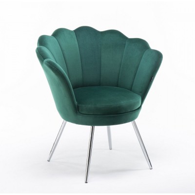 Fotel butelkowa zieleń ARIA muszelka -Krzesła kosmetyczne- 