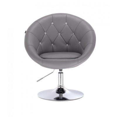 BOL CRISTAL - Fotel fryzjerski szary z kryształkami -Fotele fryzjerskie- 