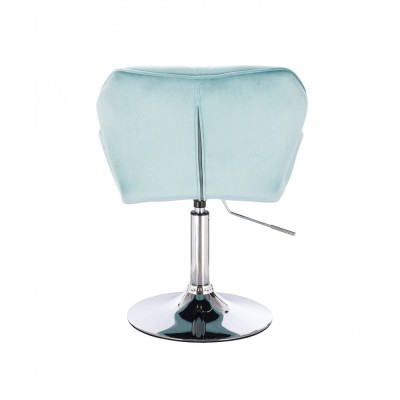 PETYR - Krzesło kosmetyczne welur lazurowy WYBÓR PODSTAW -Krzesła kosmetyczne- 