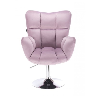 Krzesło tapicerowane PEDRO kosmetyczne wrzosowy welur -Krzesła kosmetyczne- 