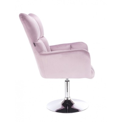 Krzesło tapicerowane PEDRO kosmetyczne wrzosowy welur -Krzesła kosmetyczne- 