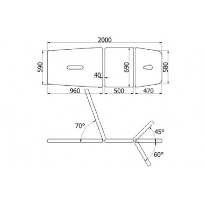 Stół rehabilitacyjny NSR F leżanka fotel masaż -Łóżka do masażu- 