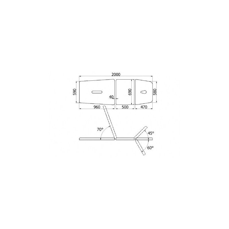 Stół rehabilitacyjny NSR F leżanka fotel masaż -Łóżka do masażu- 