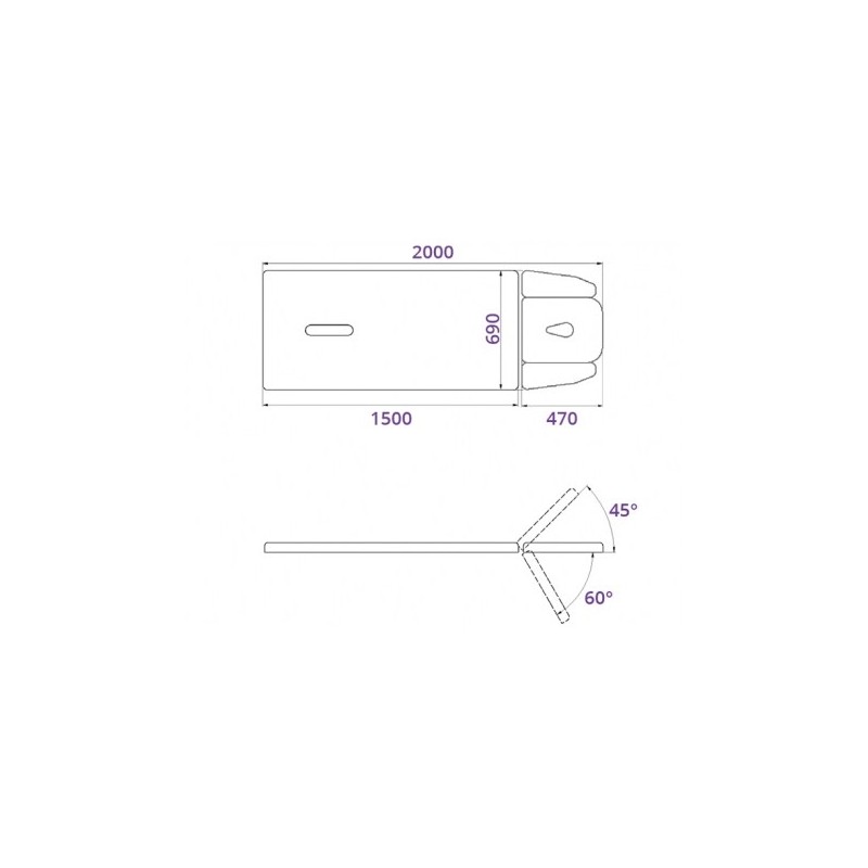 Stół rehabilitacyjny EVO 2 E - elektryczna regulacja wysokości -Łóżka do masażu- 