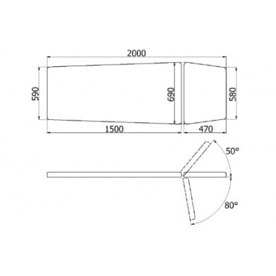 Stół rehabilitacyjny KSR stacjonarny -Łóżka do masażu- 