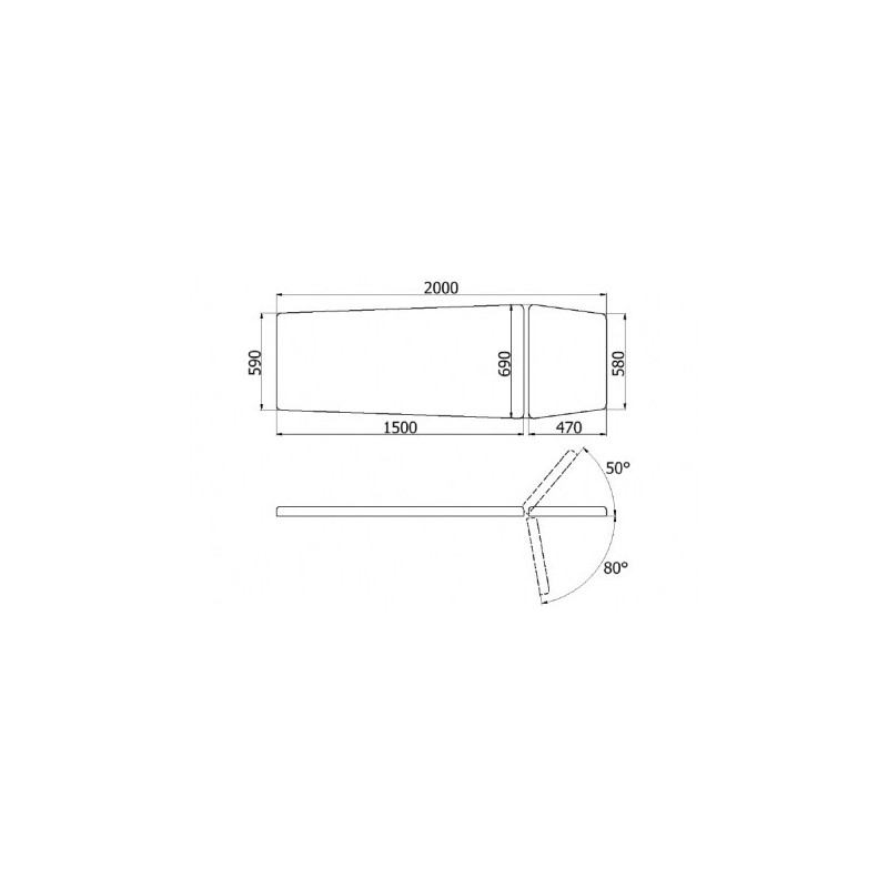 Stół rehabilitacyjny KSR stacjonarny -Łóżka do masażu- 