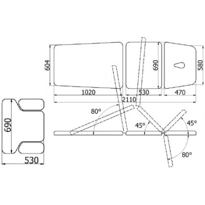 Stół rehabilitacyjny KSR 3 L E stacjonarny elektryczny -Łóżka do masażu- 