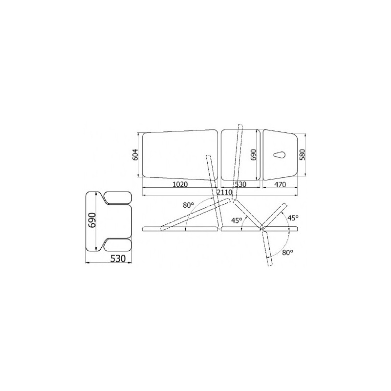 Stół rehabilitacyjny KSR 3 L E stacjonarny elektryczny -Łóżka do masażu- 