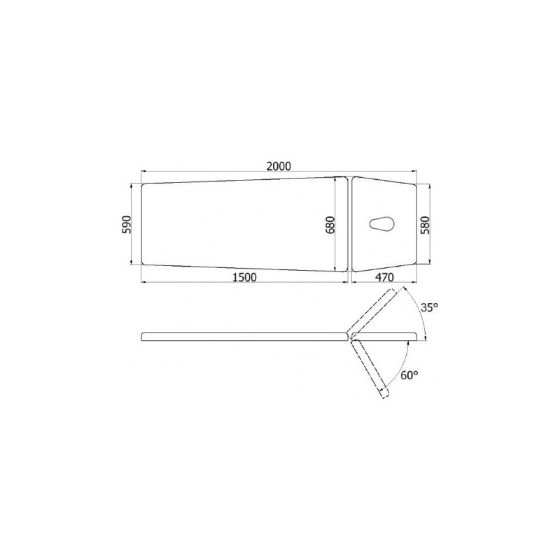 Stół rehabilitacyjny XSR 2 E elektryczna regulacja wysokości -Łóżka do masażu- 