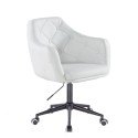Białe krzesło kosmetyczne DERMEA guziki