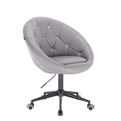 BOL CRISTAL  - Krzesło kosmetyczne szare na krzyżaku -Krzesła kosmetyczne- 